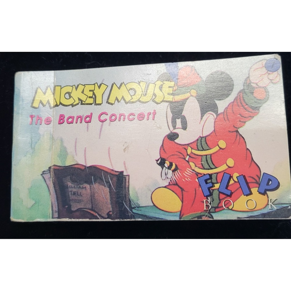 Vintage DISNEY 1993 Mickey Mouse:‎ The Band Concert Mini Flip Book #7 3.5"x2"
